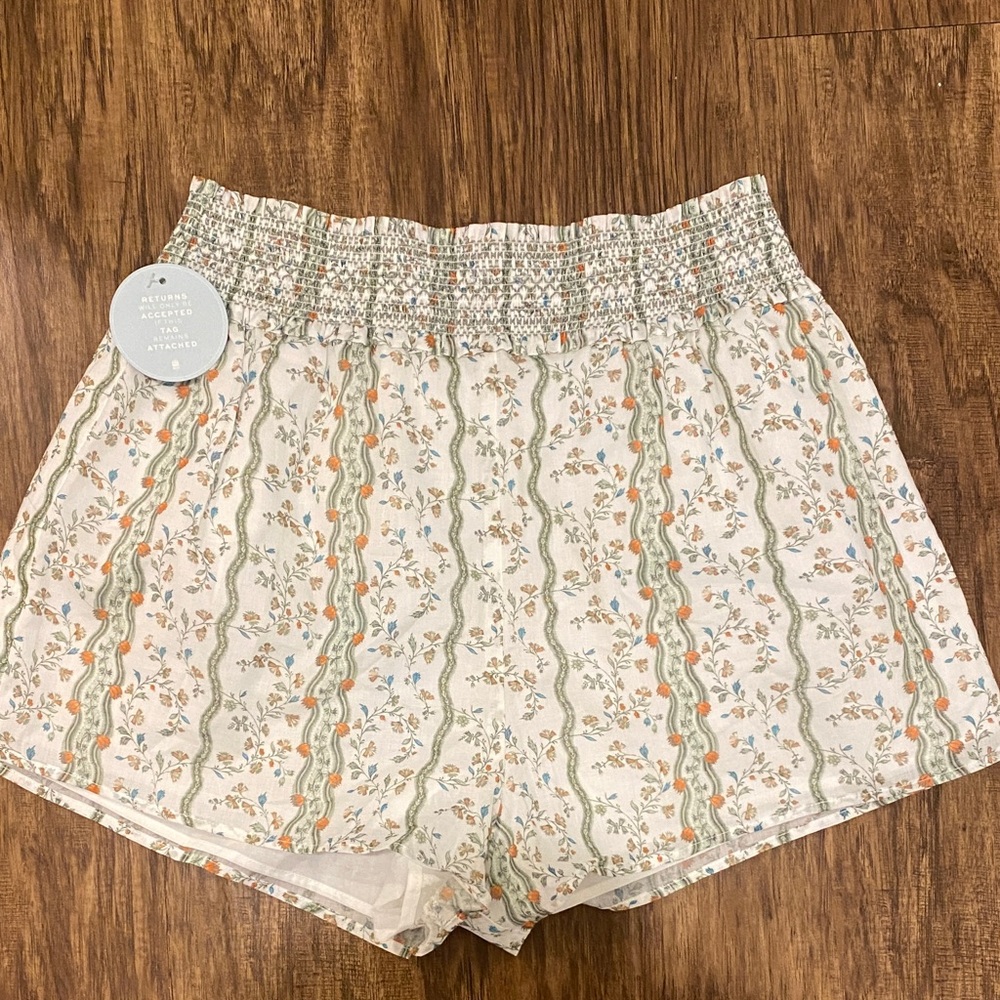 Hillhouse Indra Shorts Provence Stripe Green Multi NWT